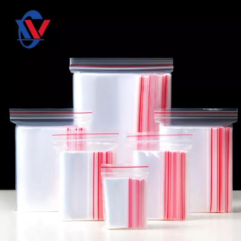 ถุง ziplock pe edge สีขาว